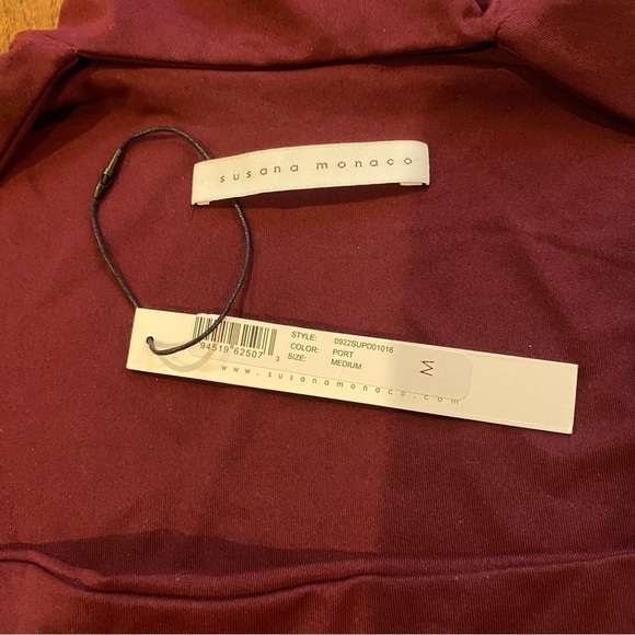 Susana Monaco open front mock neck long sleeve dress - Picture 9 of 16